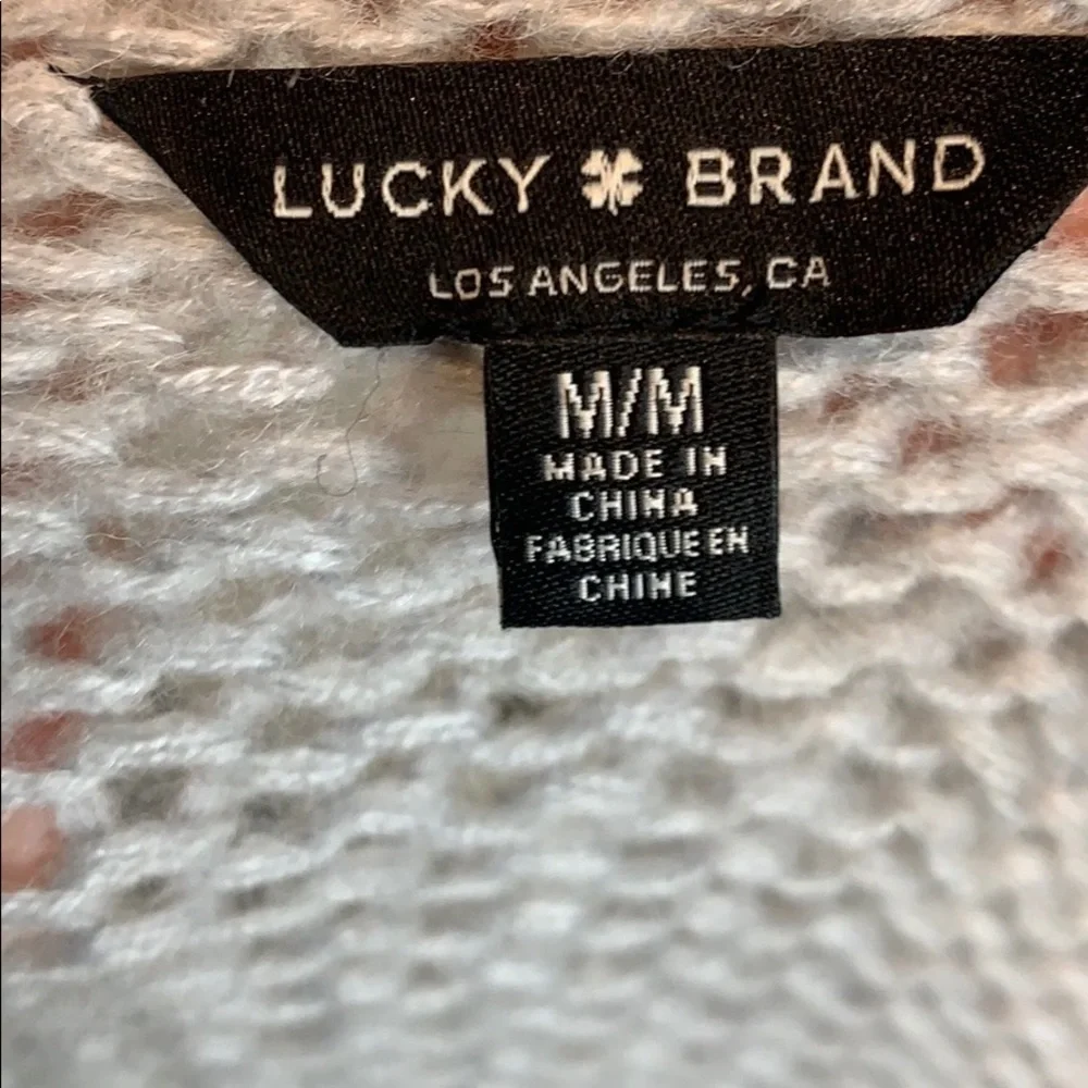 Lucky Brand Colorblock Knit Weave Sweater M